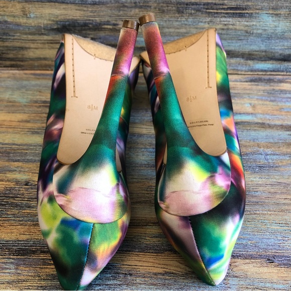 Guess Honora3 Womens Stilettos Peep Toes Multicolor Textile Uppers Size 8.5 - Picture 12 of 13